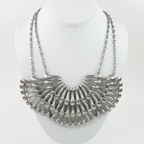 Banana Republic Jewelry - Banana Republic Statement Necklace Silver Tone